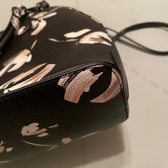 A New Day Black Floral Satchel Purse NWOT - Picture 10 of 10
